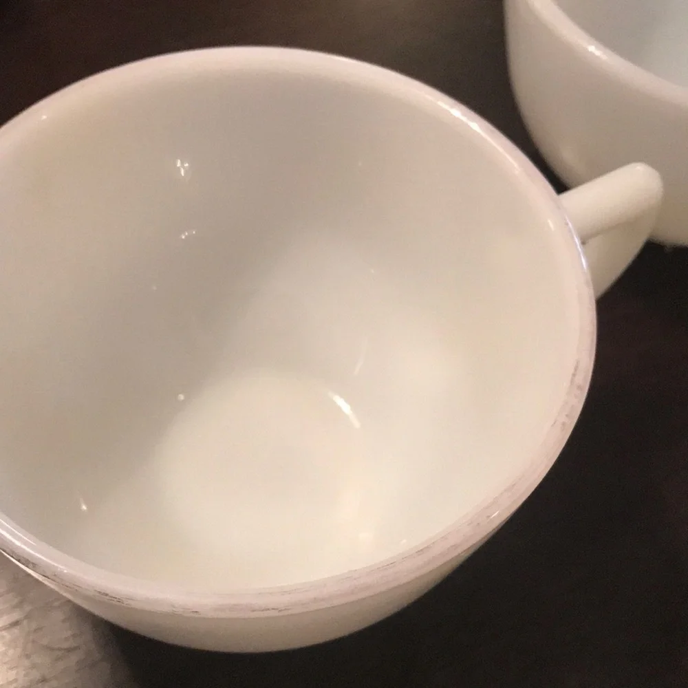 Vintage Corning Dinnerware Milk Glass Teacups